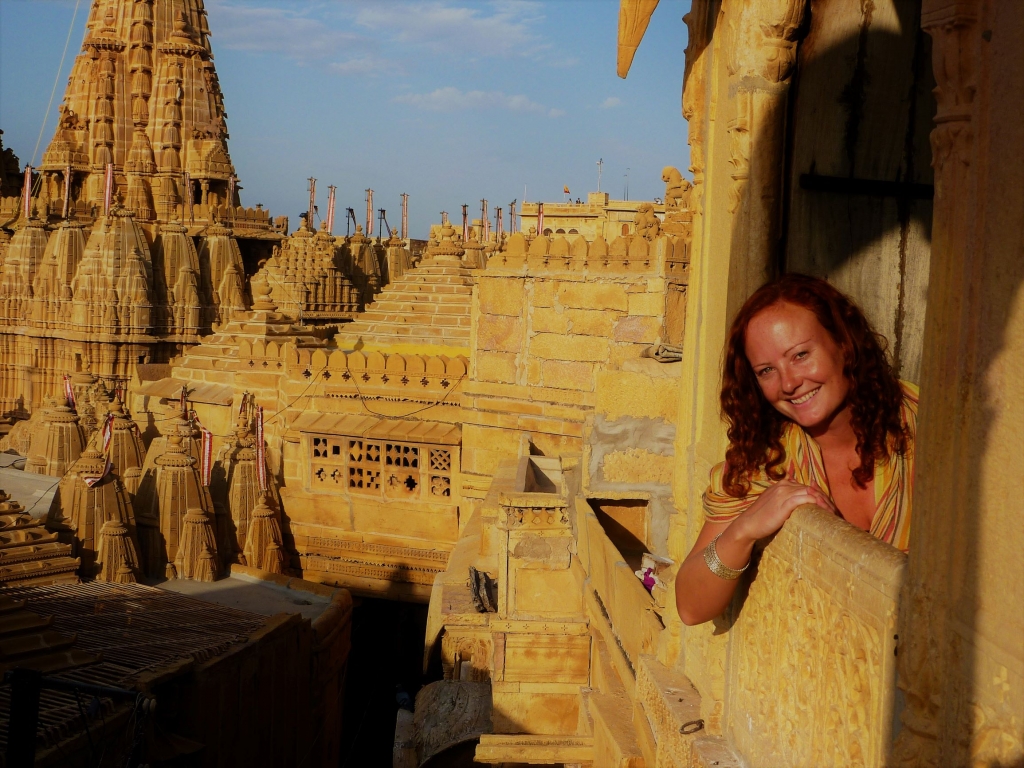 Jacs in our guesthouse in the beautiful city of Jaisalmer