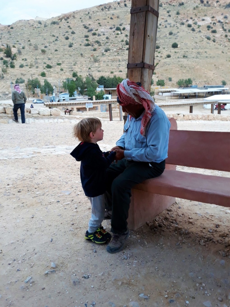 Greeting a carriage driver at Petra with ' As-salam alaykom' 