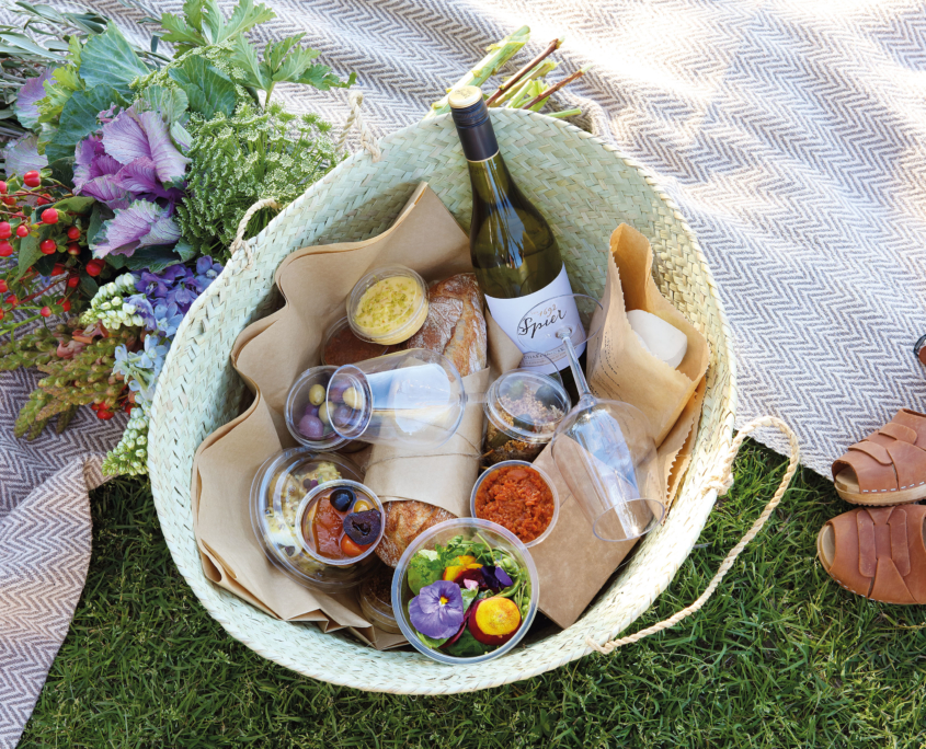 Who wouldn't be tempted this this beautiful picnic basket at Spier?