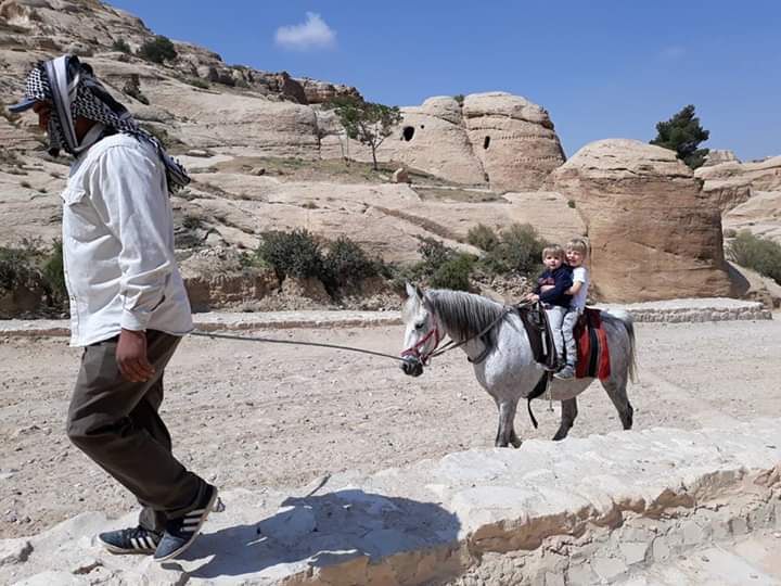Pony ride back along the Siq