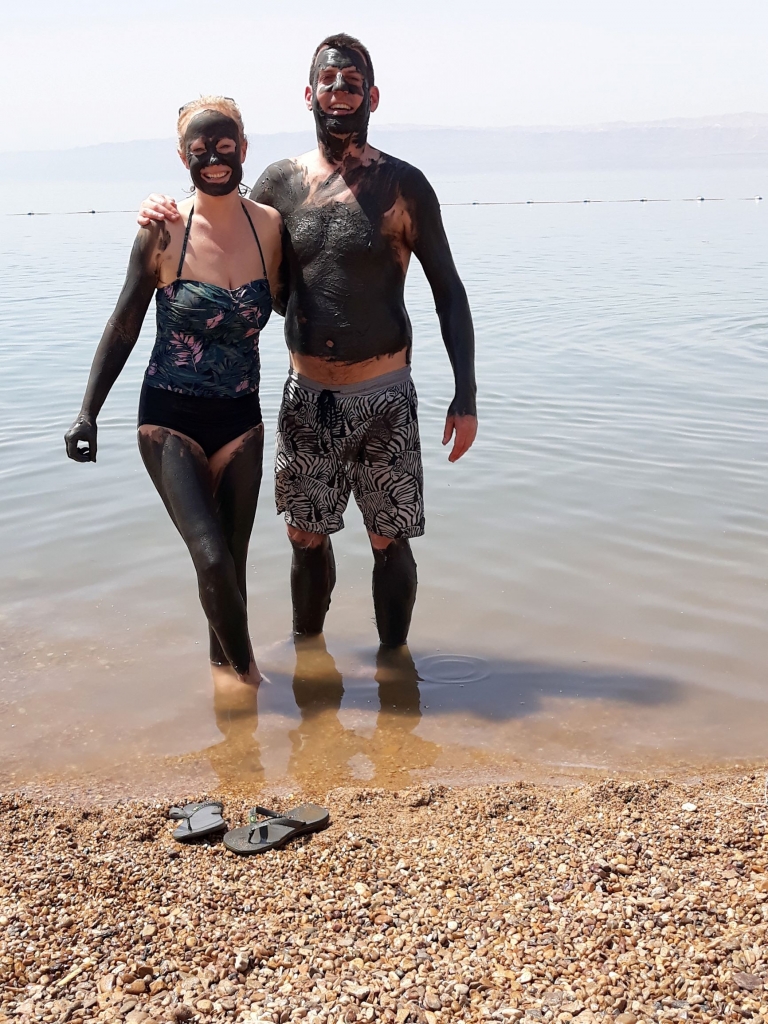 Mad bathing in the Dead Sea