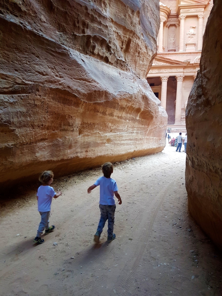 The entrance to Petra opposite the Treasury