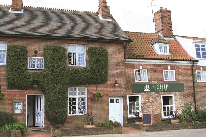 The quaint Ship Inn in Dunwich