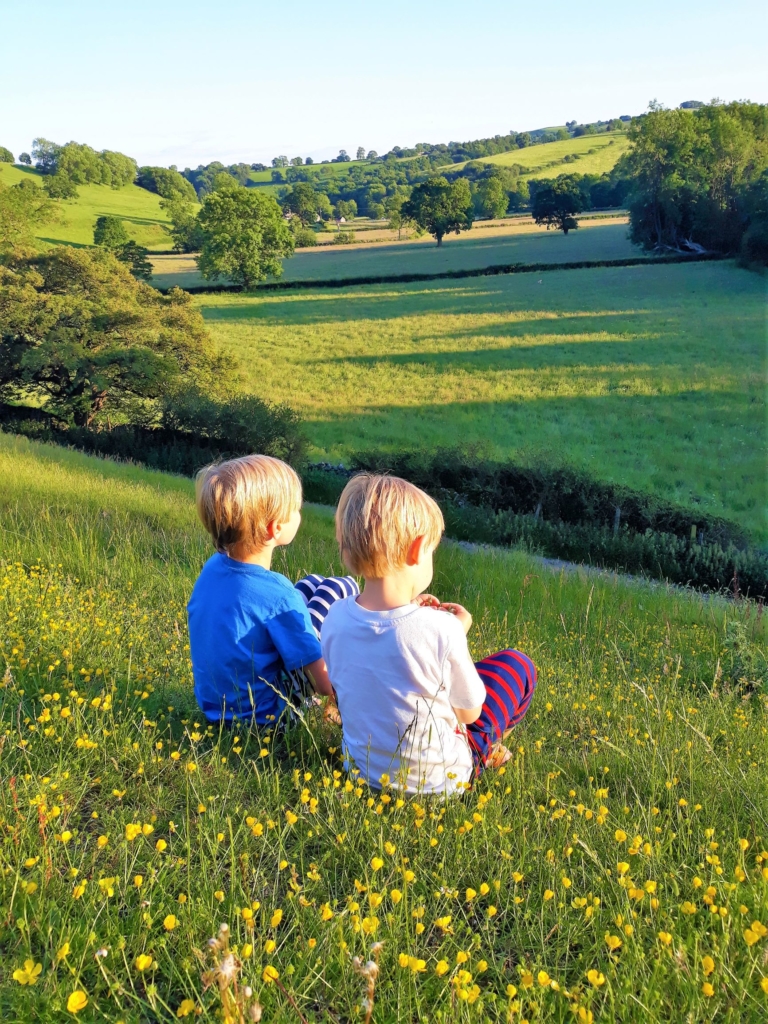 Catching the midsummer evening sun at Dovedale Stepping Stones