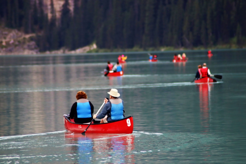 What You Need to Know About Visiting Lake Louise With Kids 14 Kayaks for hire at Lake Louise