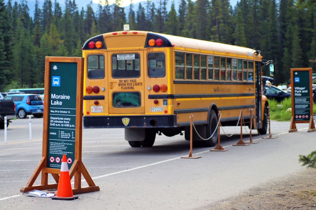 What You Need to Know About Visiting Lake Louise With Kids 11 The Lake Louise overflow car park shuttle bus
