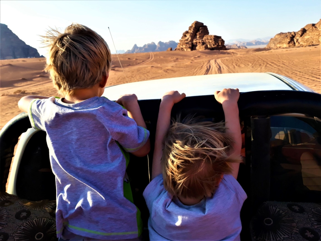 Things to do in Jordan with kids: 4x4 tour of Wadi Rum