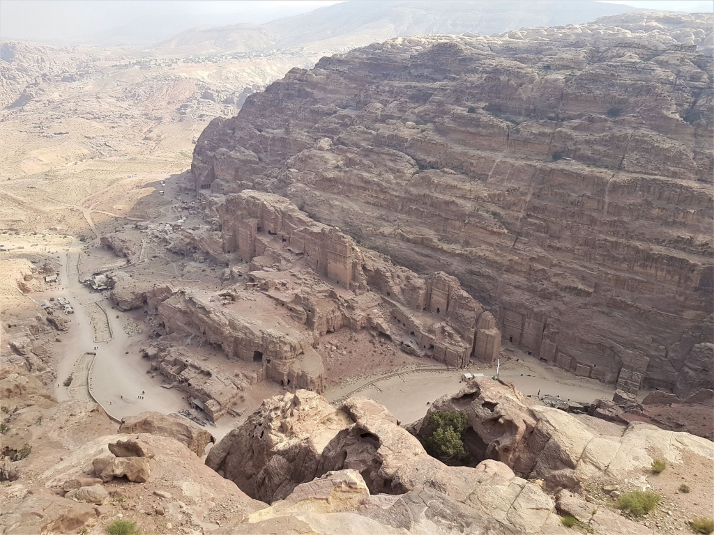 Visiting Petra with kids: view from the high place of sacrifice