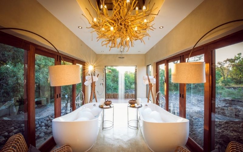 Luxury Villa Bathroom at Sabi Sabi Bush Lodge.