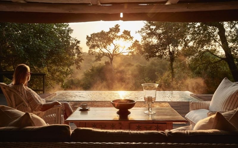 View from the deck of the Royal Suite at Royal Malewane in Thornybush Game Reserve.