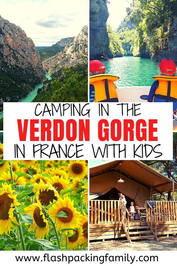 Camping in the Verdon Gorge in France with kids