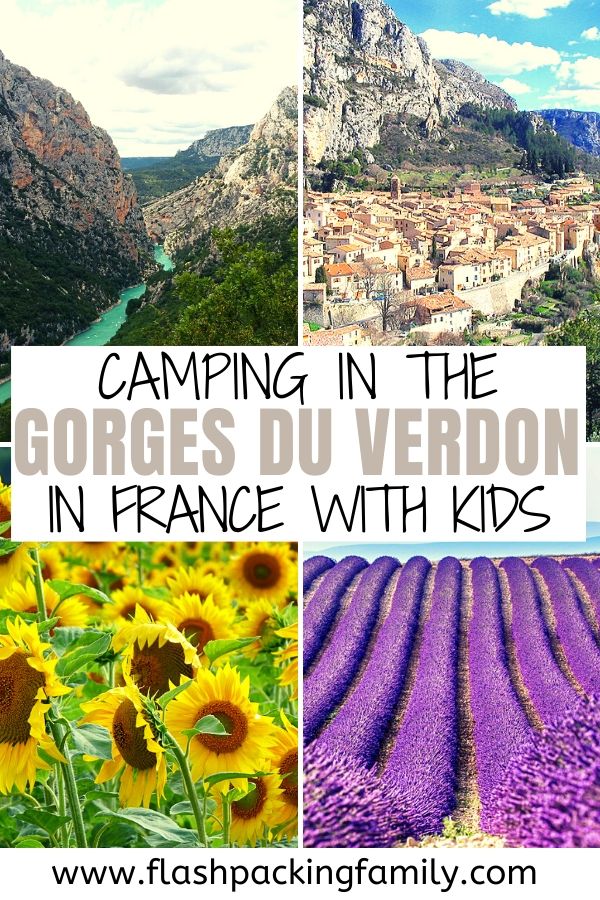 Camping in the gorges du verdon in France with kids