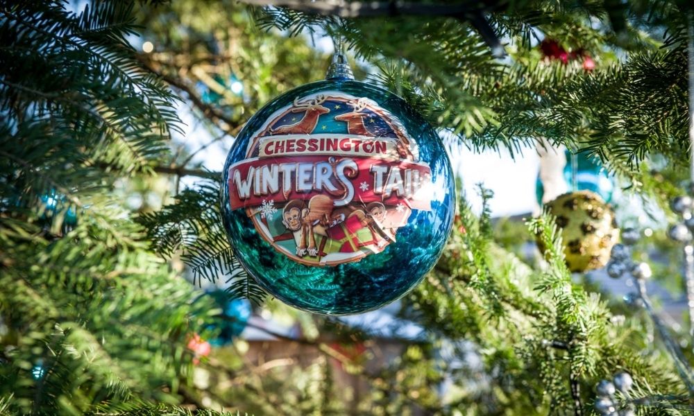 100+ Santa's Grottos and Santa Experiences in the UK 2021 15 Chessington World of Adventures Winter's Tail bauble