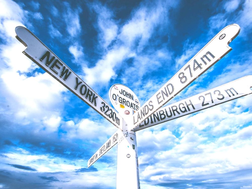 John O'Groats to Lands End sign