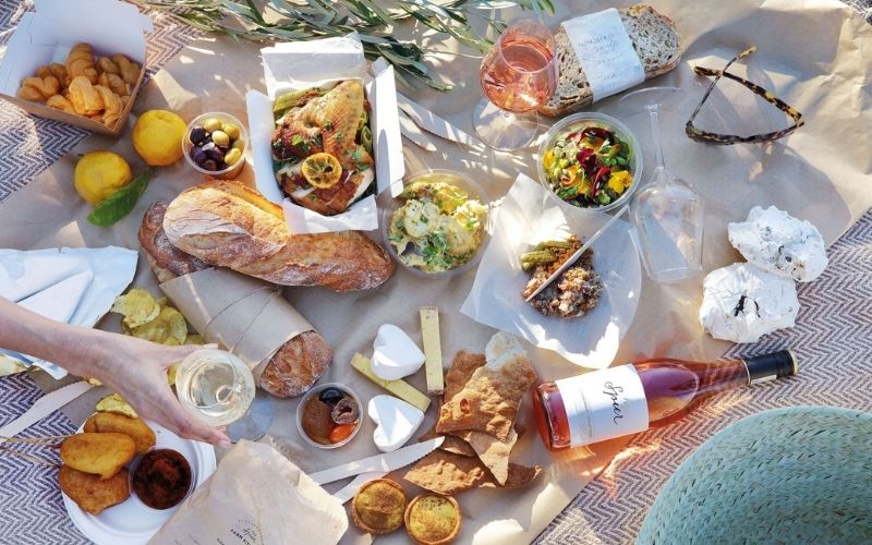 South African wine estate picnic