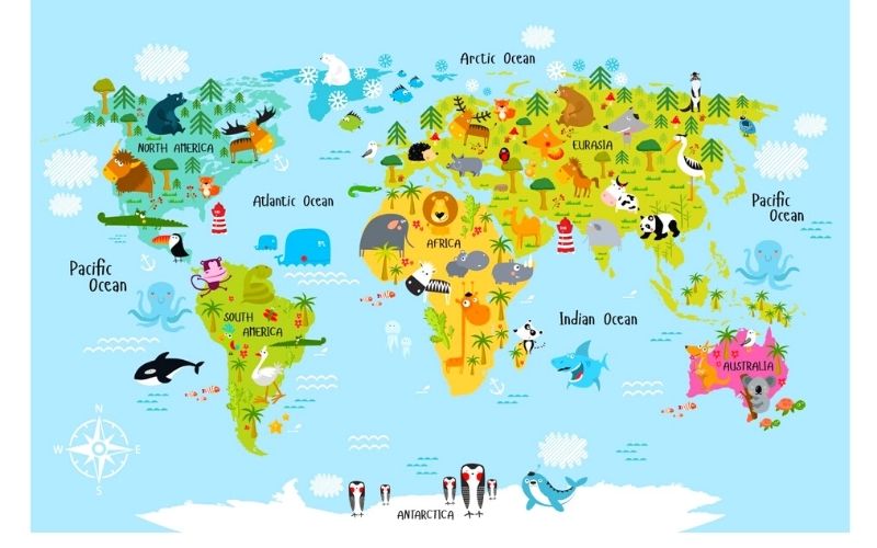 World Map for kids