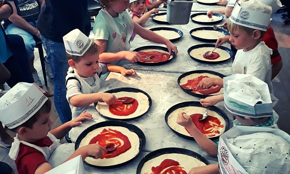 Pizza making class at Pizza Express