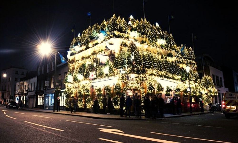 The Churchill Arms at Christmas