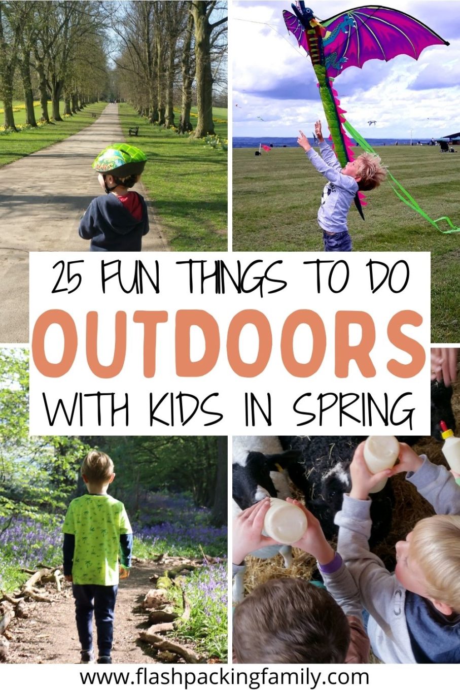 25 Fun things to do outdoors with kids in Spring.