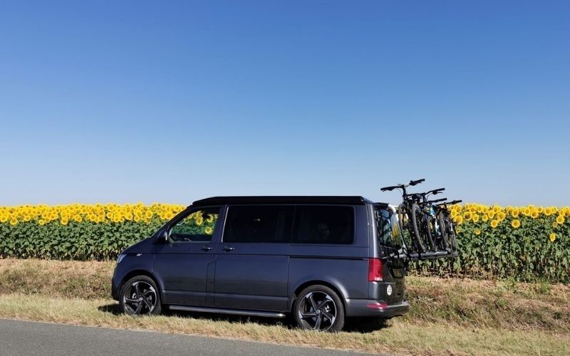 Bikes on the VW bike rack.