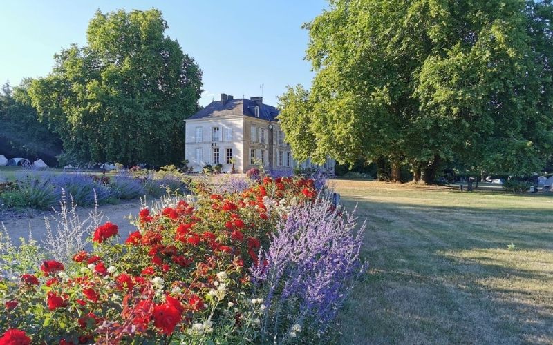 Chateau de Chanteloup, a Les Castels campsite in France.