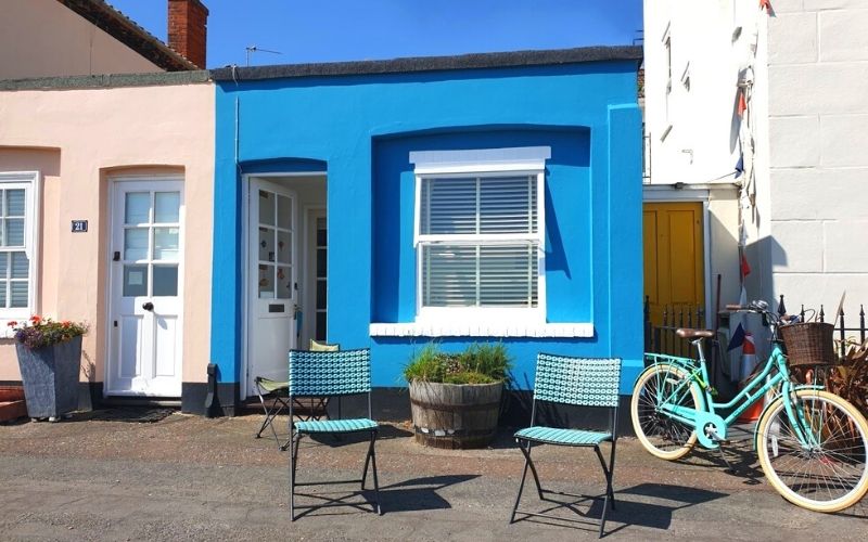 Colourful houses in Aldeburgh, Suffolk.