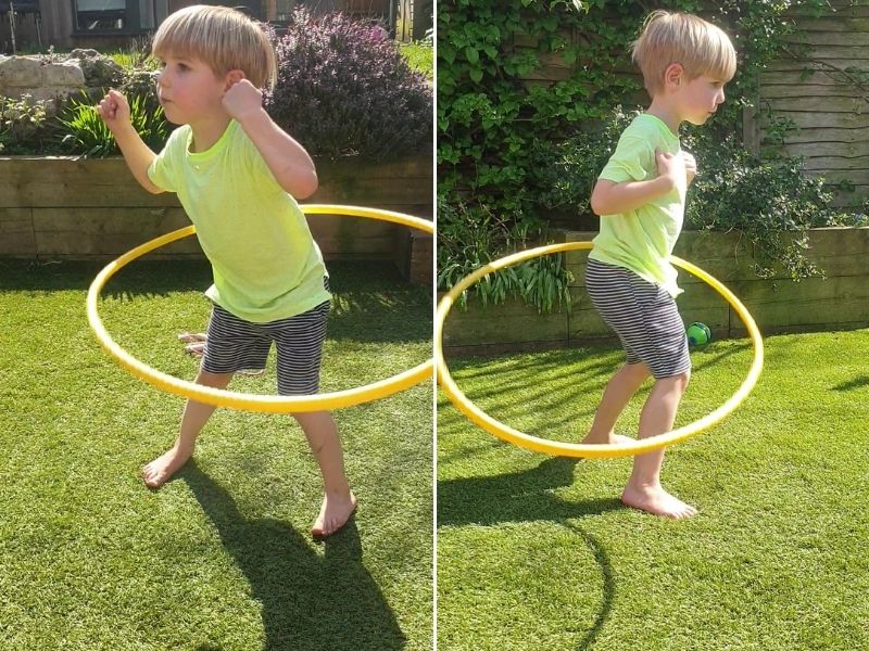 Hoola hooping.