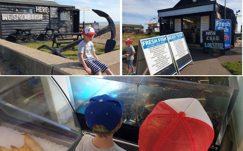 Sample freshly caught seafood in Aldeburgh.