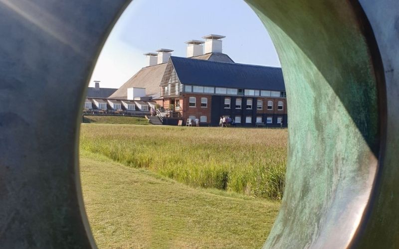 View of Snape Maltings from the grounds.