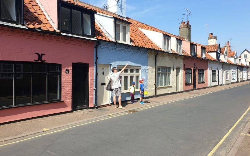 exploring the back streets of Southwold.