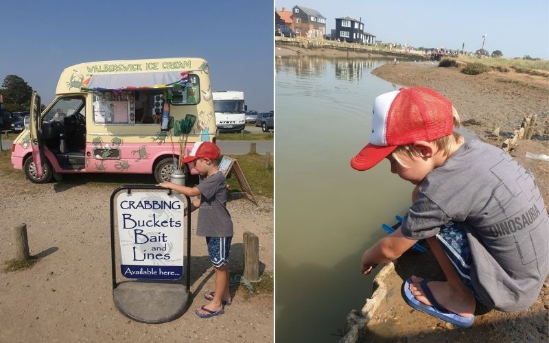 Crabbing with kids is one of the best things to do in Walberswick.