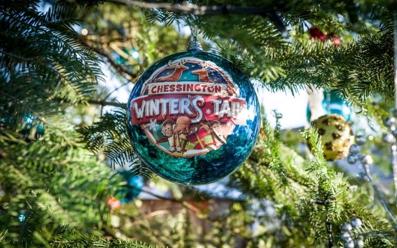 The Best UK Santa Sleepovers And Christmas At Theme Parks 2021 3 Chessington Winter's Tail Bauble.