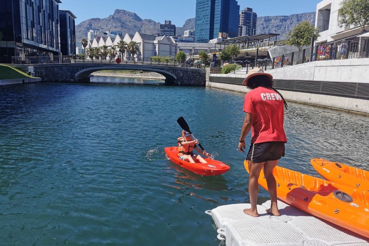 Kiddie kayaks for hire at SUP Cape Town