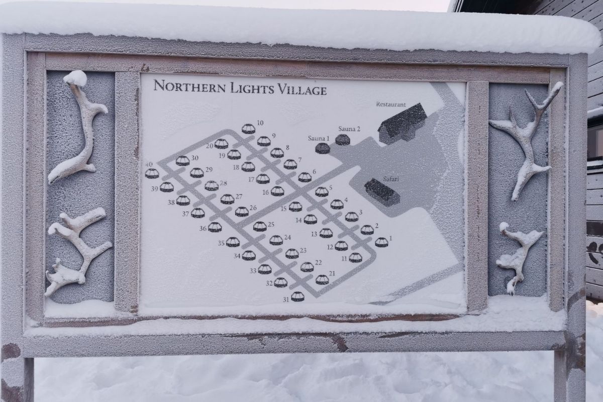 Map of the Levi Northern Lights Village.