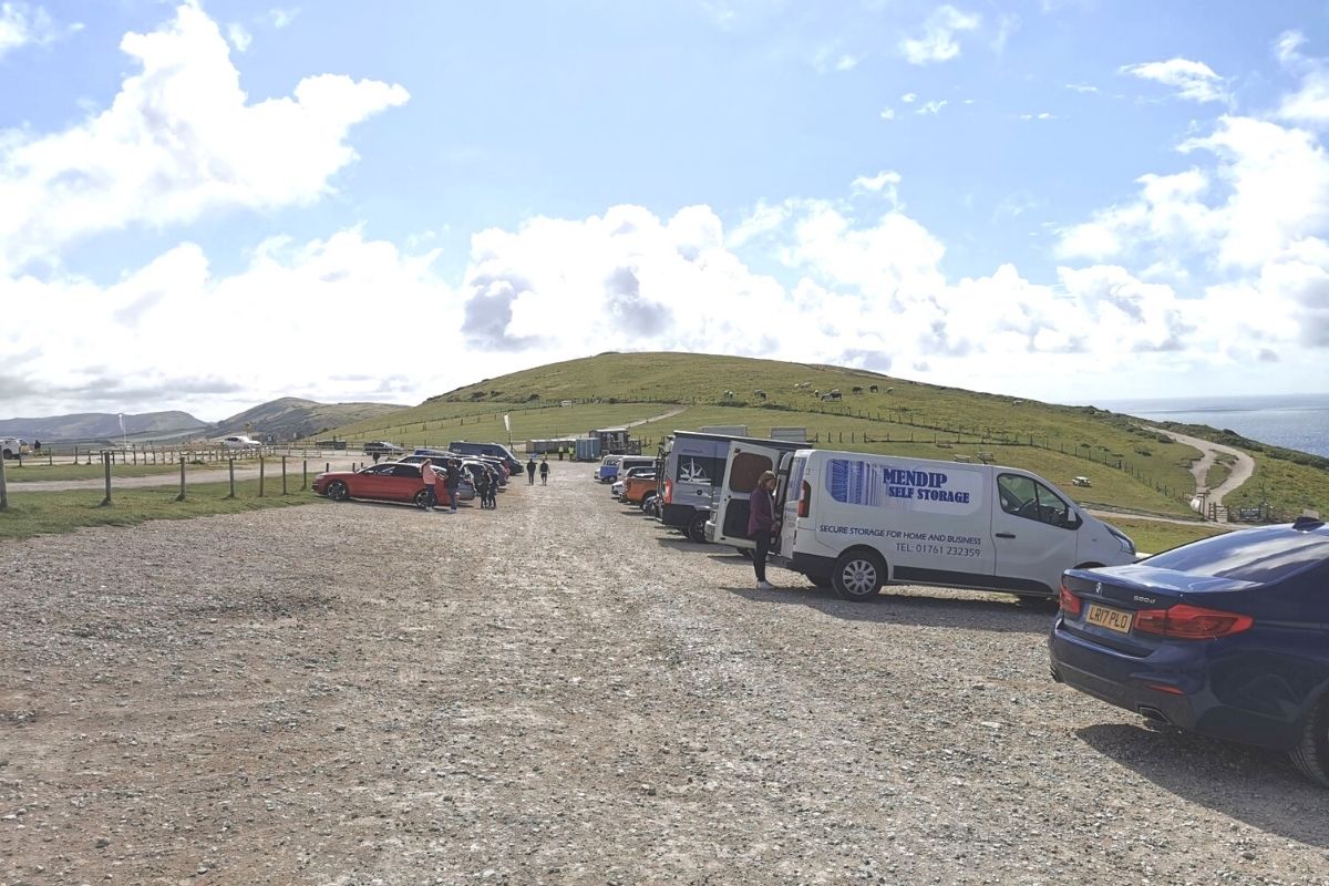 Durdle Door beach car park.