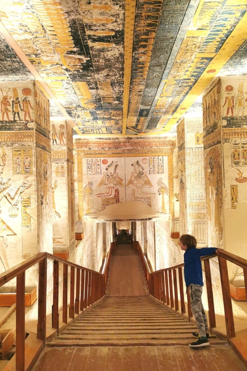 Entrance to tomb of Ramses V / VI in the Valley of the Kings