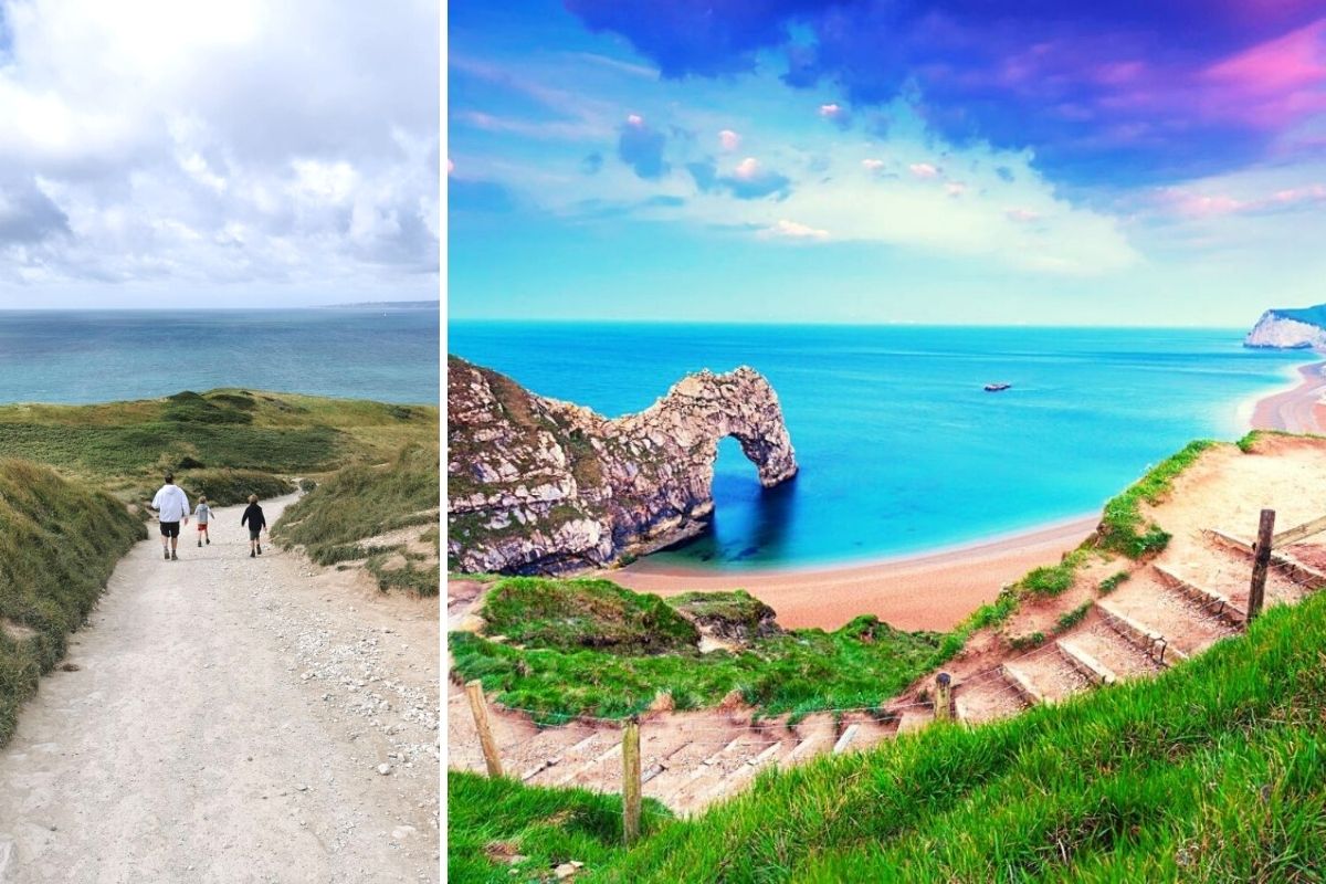 Path down to Durdle Door beach.