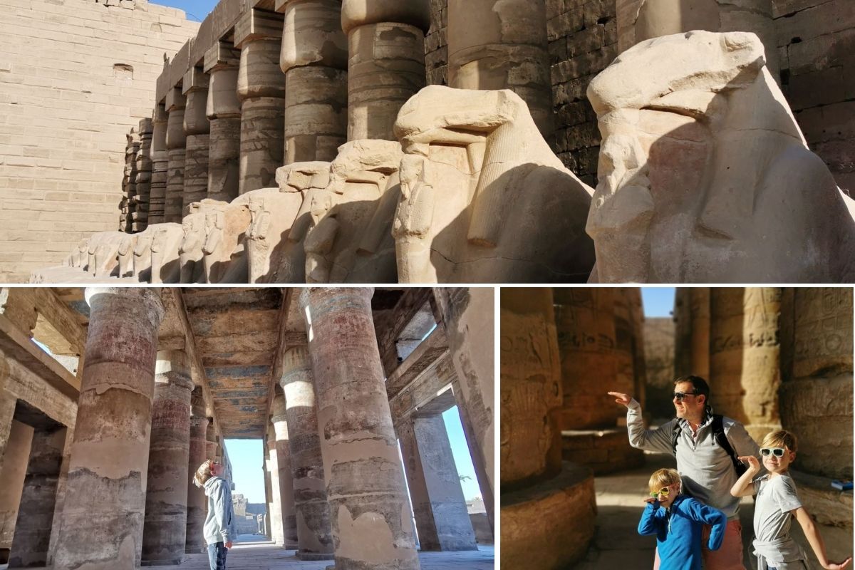 Various shots of Karnak Temple in Luxor Egypt.