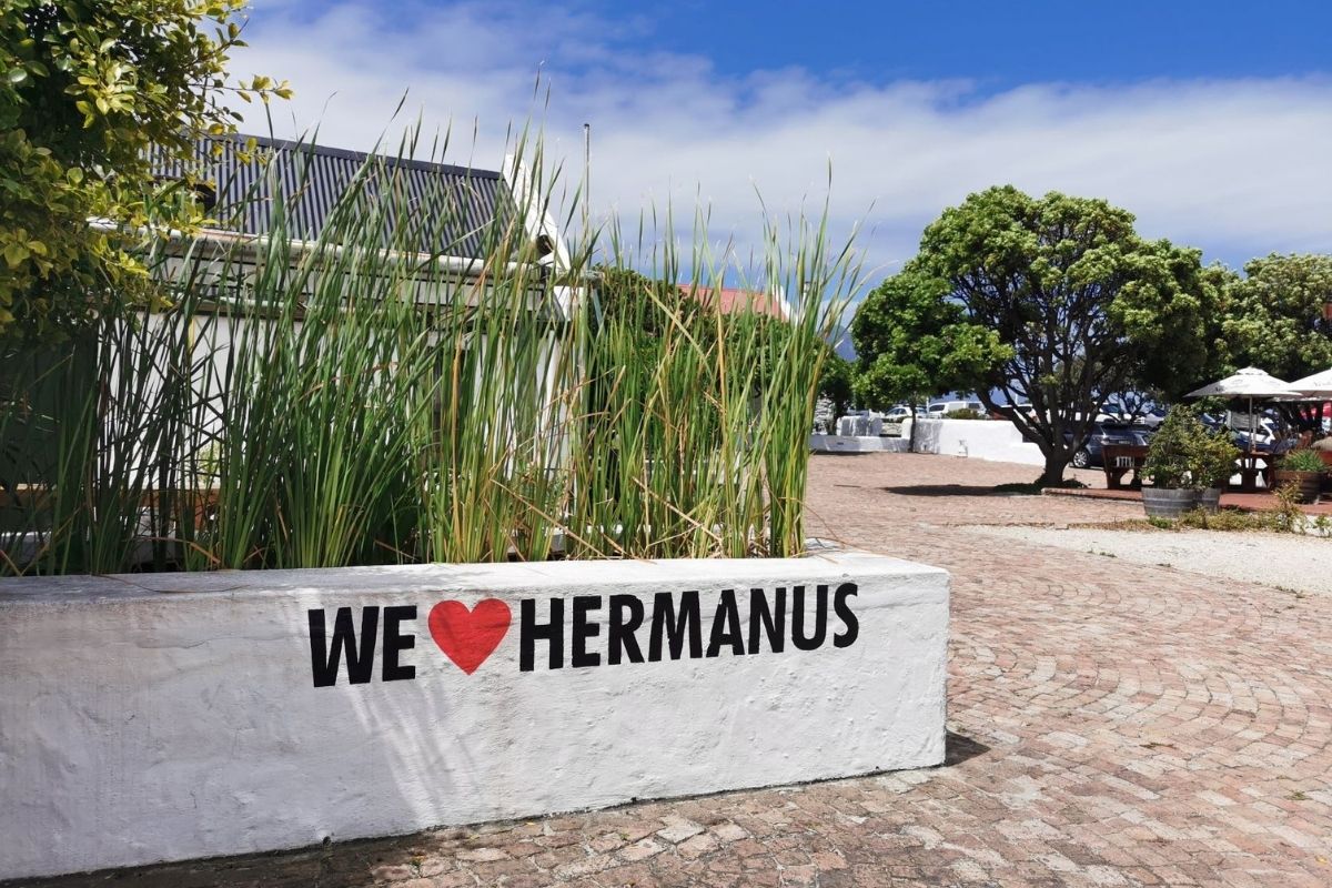 We Love Hermanus Sign In Hermanus Town Centre 