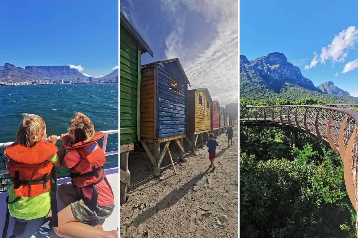 Kids exploring Cape Town during a 2 week South Africa itinerary.