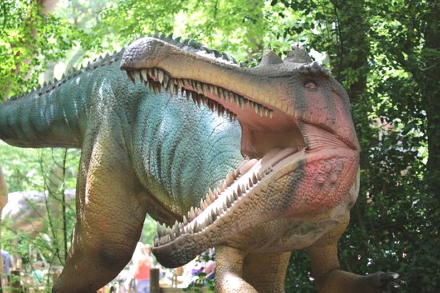 Dinosaur at Paradise Wildlife Park in Hertfordshire.