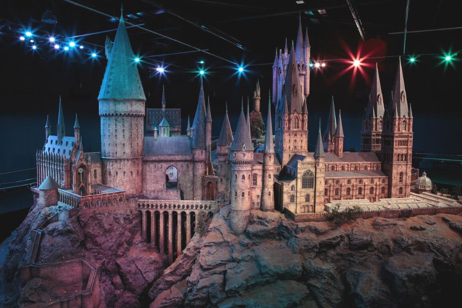 Model of Hogwarts at the Warner Brothers Studios in London.