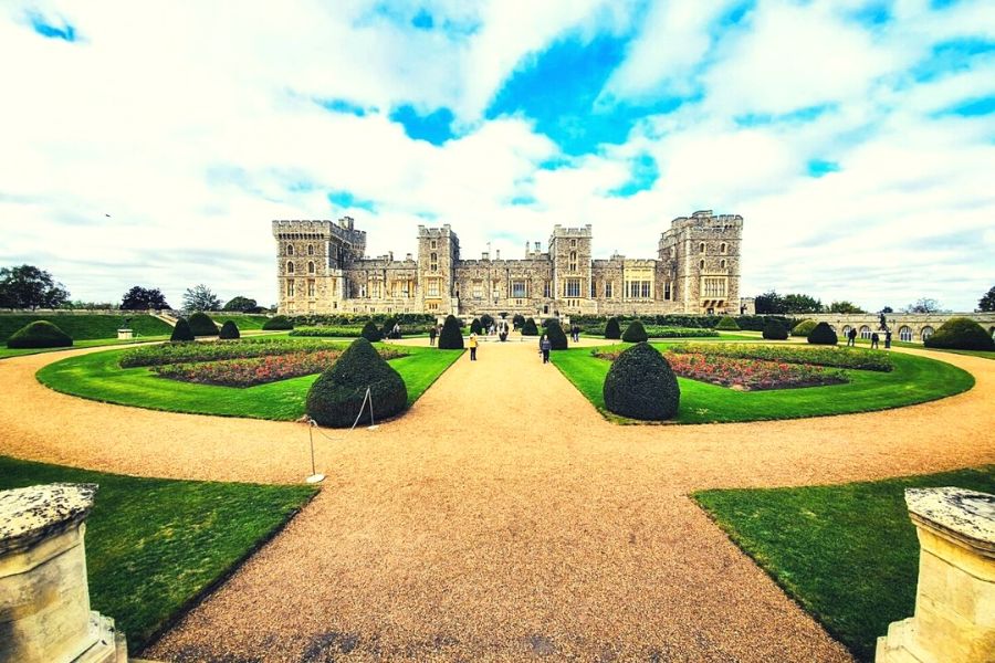 Windsor Castle and gardens.