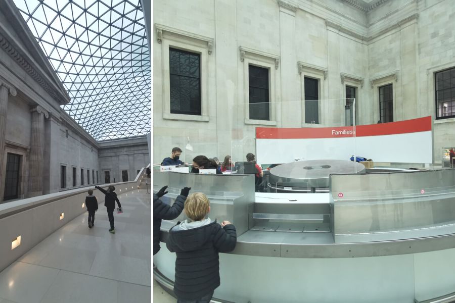 Kids at the British Museum in London.