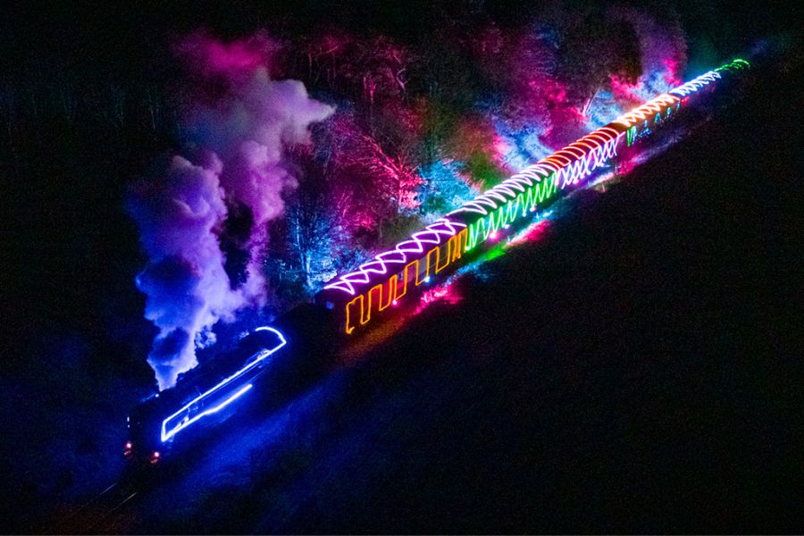 The Norfolk Lights Express from above.