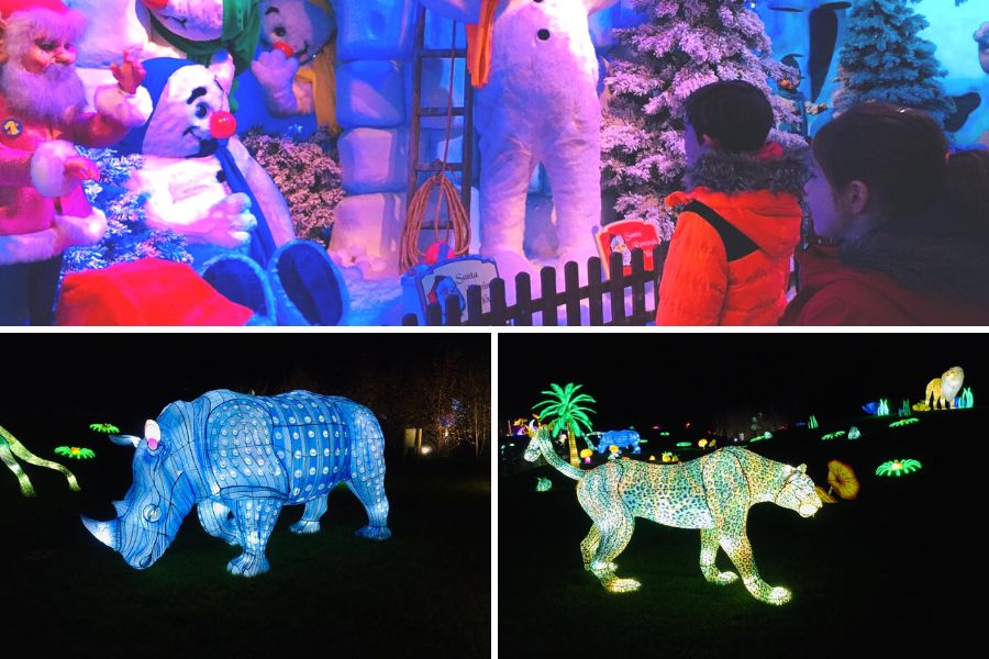 Thursford Enchanted Journey of Light - one of the best places to see Christmas lights in Norfolk.