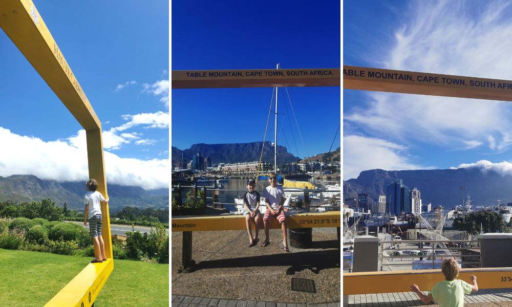 Kids playing on the Yellow Frames in South Africa