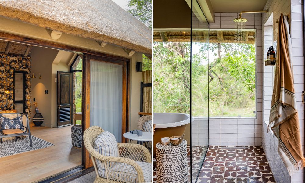 Review of Thornybush Game Lodge showing interior of a luxury suite.