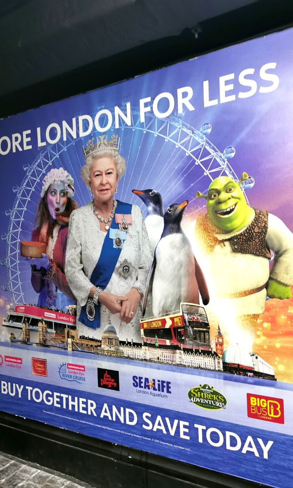Poster showing all of the Merlin attractions in London