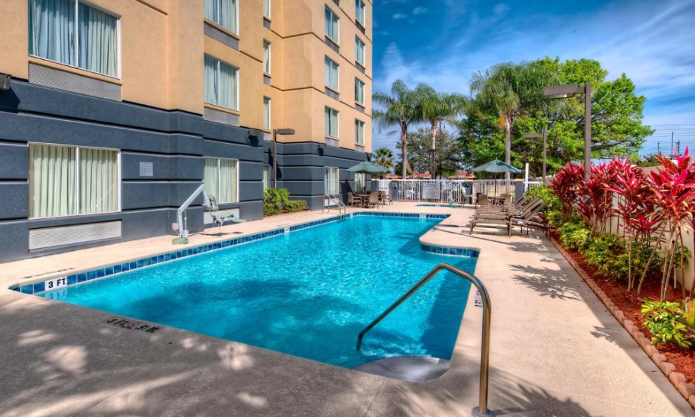 Pool area at Fairfield Inn and Suites Orlando by Marriott